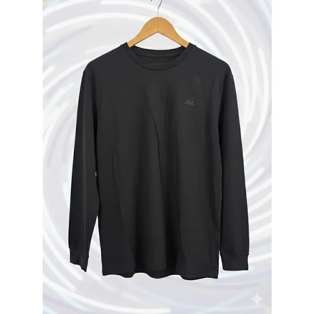 Oakley Relax LS Men’s Relaxed Blackout Black Tee Shirt T-Shirt 2XL XXL